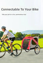 2-in-1 Bike Pet Trailer & Stroller for Dogs & Cats with Large Space — Durable Easy-Ride Carrier