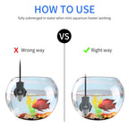 USB Mini Aquarium Heater Rod (Submersible, 18–34°C Adjustable)