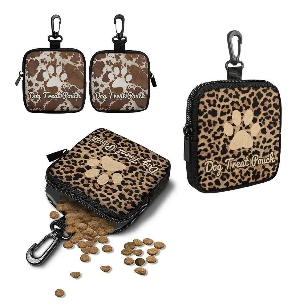Mini Dog Treat Pouch (Lightweight, Hook Clip, Zipper Closure)