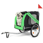 2-in-1 All-Terrain Pet Bike Trailer & Push Cart — Durable Steel Frame, 66 lb Capacity for Dogs & Cats