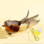Chirping Plush Bird Hanging Cat Toy