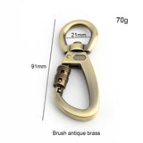 Swivel Locking Carabiner Clip — Auto-Lock Hook for Pet Leashes & Keychains