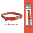 Woven Cat Collar with Bell & Safety Buckle