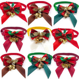 Christmas Bow Tie Collar 50-Pack for Small Dogs & Cats