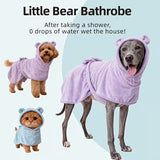 Quick-Dry Pet Bathrobe Towel — Super-Absorbent for Dogs & Cats
