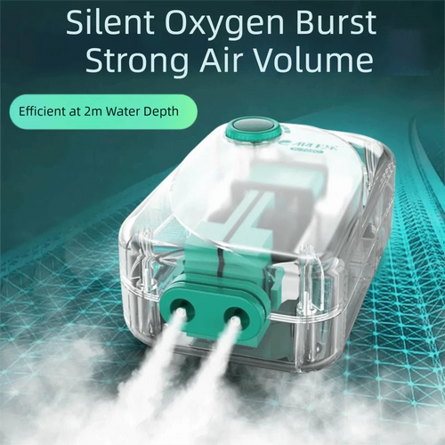 Ultra-Silent Aquarium Air Pump (Low Noise, Adjustable Flow, Multi-Outlet)