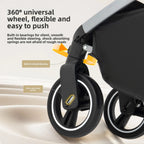 Ultra-Lightweight Foldable Pet Stroller with Detachable Basket for Small & Medium Dogs & Cats — Portable