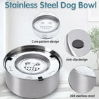 No-Spill Stainless Steel Dog Bowl