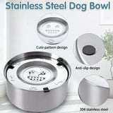 No-Spill Stainless Steel Dog Bowl