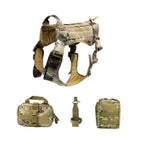 Tactical Camo Dog Vest (Outdoor Training, Chest & Back, Large Dogs)