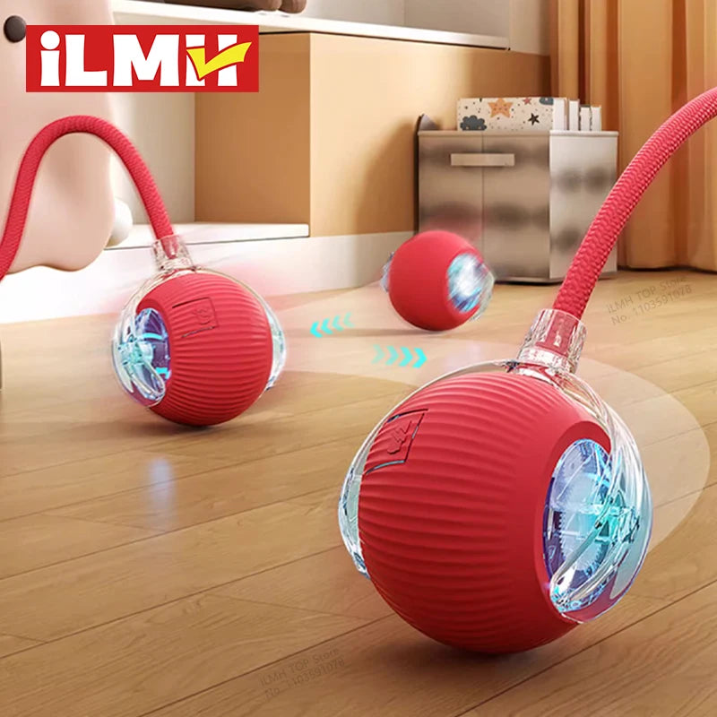 Auto Rolling Ball Cat Toy with Tail — Rechargeable Smart Mouse Teaser