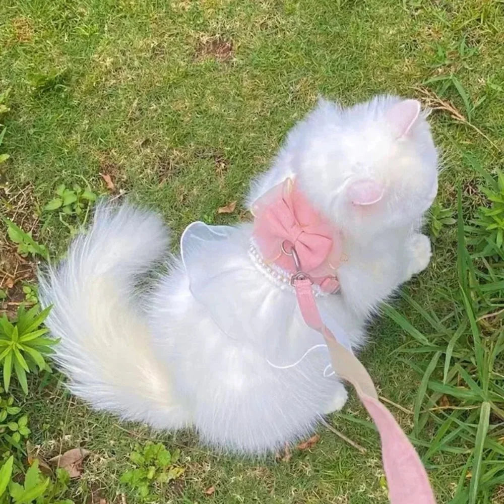 Princess-Style Cat Harness & Leash Set