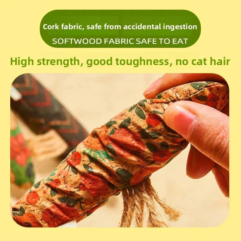 Cork Fish-Shaped Cat Bite Toy — Teeth Grinding & Claw Relief Interactive Play Toy
