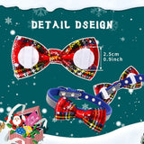 Christmas Dog Collar Bows 50-Pack (Removable Clip-On)