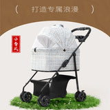 Lightweight Foldable Pet Stroller Universal for Small Dogs Cats Portable Outdoor Travel Cat Carrier Stroller for Walking Pet