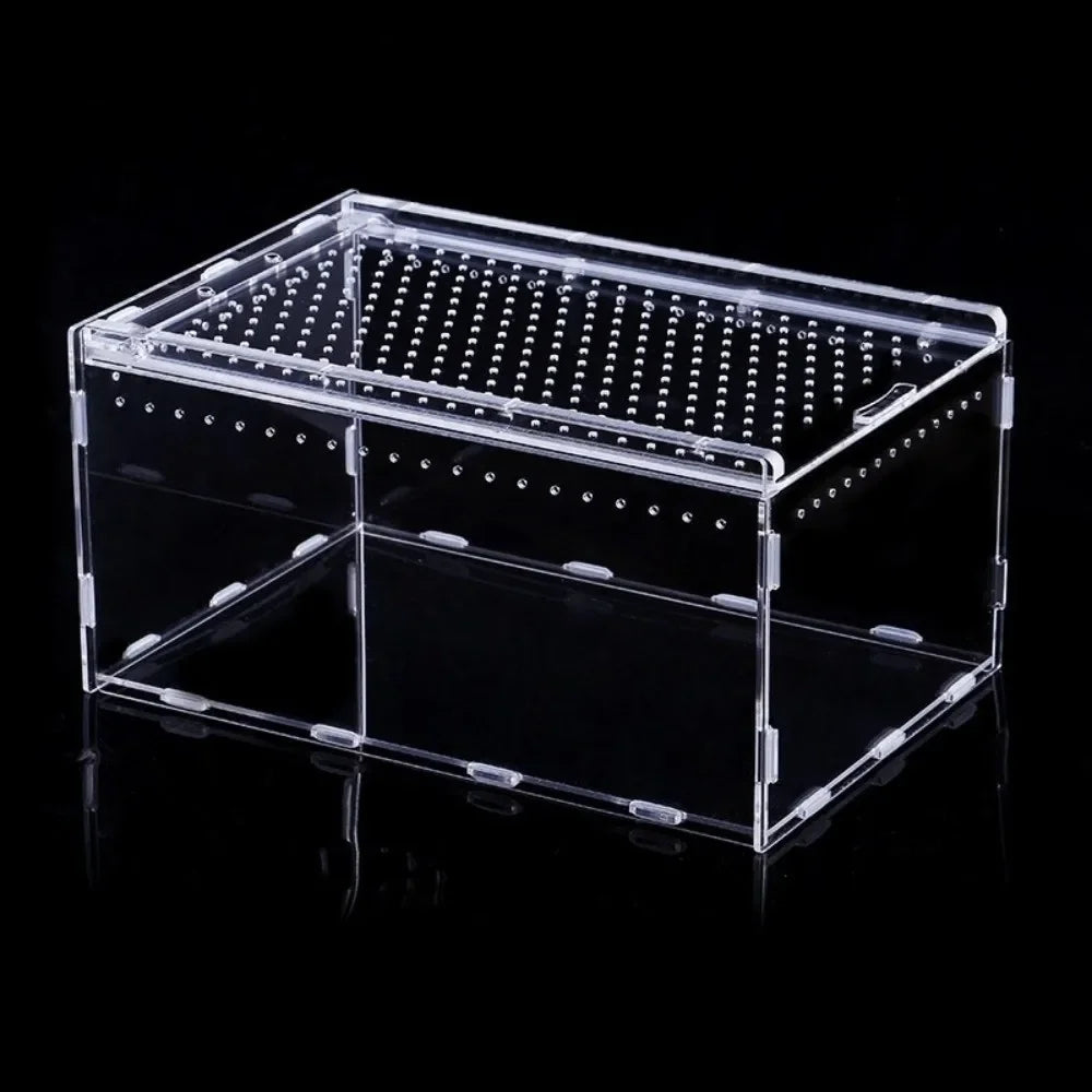 Ventilated Acrylic Terrarium — Anti-Escape Habitat for Geckos & Small Reptiles
