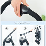 Lightweight Folding Pet Trolley, Cat and Dog Bag Can Be Separated from the Cage, Small Pet Car Can Carry Pet Sleeping Basket