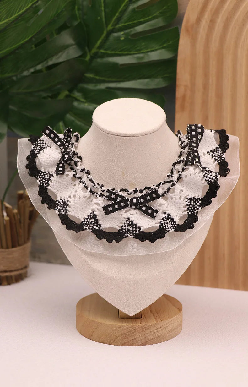 Lace Bow Pet Scarf