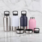 3-in-1 Stainless Steel Pet Water Bottle (Multi-Layer, Leak-Free, Detachable)