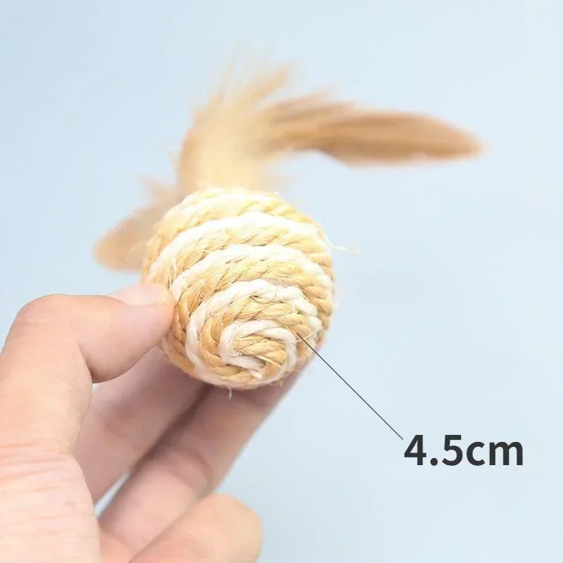 Sisal Feather Cat Ball Toys (Assorted)
