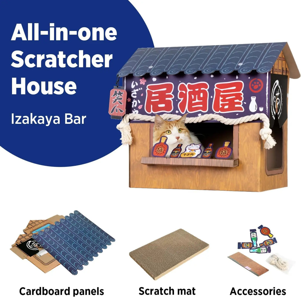 Cardboard Cat House with Scratcher, Izakaya Bar Design