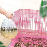 Disposable PE Cage Tray Liners — Leak-Proof Film, 10-Pack