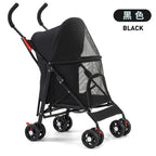 Cool Mesh All-Road Pet Stroller with Removable Liner & Safety Tether