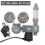 Aquarium CO2 Pressure Regulator with Solenoid Valve (Bubble Meter, Quick-Connect)