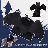Black Bat Wings Harness Costume for Pets (Party Cosplay)