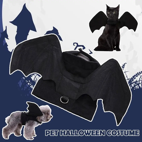 Black Bat Wings Harness Costume for Pets (Party Cosplay)