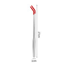 Stainless Steel Pet Feeding Tongs — Rubber-Tipped Tweezers for Reptiles