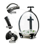 Transparent Large Capacity Handheld Pet Carrier & Portable Travel Cart for Cats & Dogs