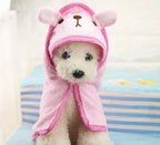 Cute Hooded Pet Towel — Super Absorbent Animal-Design Bathrobe