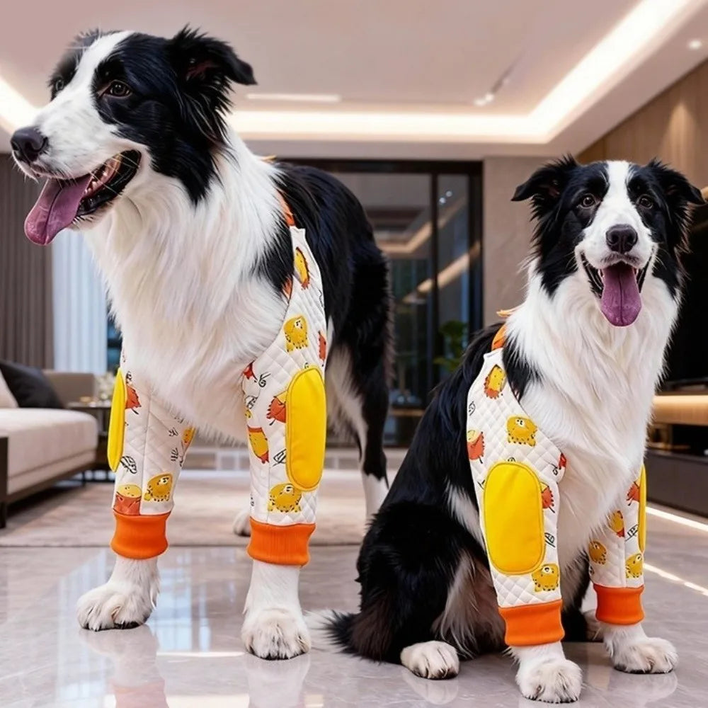 Dog Elbow Brace with Cartoon Pattern (Anti-Lick, Joint Protection, Elastic)