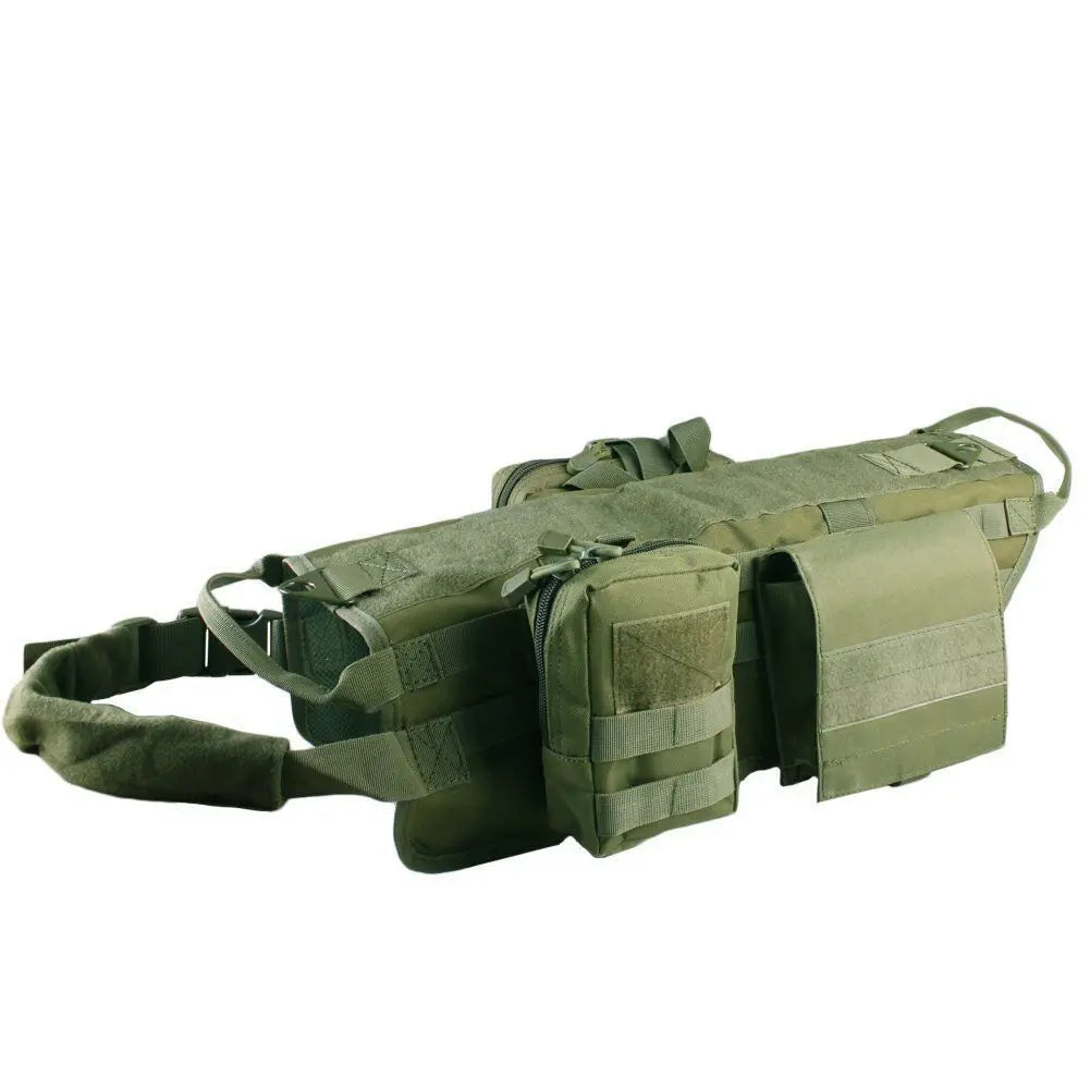Tactical Camo Dog Vest (Outdoor Training, Chest & Back, Large Dogs)