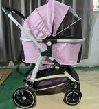 3-in-1 Lightweight Aluminum 4-Wheel Foldable Pet Stroller — Multifunction Travel System for Dogs & Cats