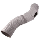 Collapsible S-Shaped Cat Tunnel — 3-Entry Suede Play Tube for Cats & Kittens