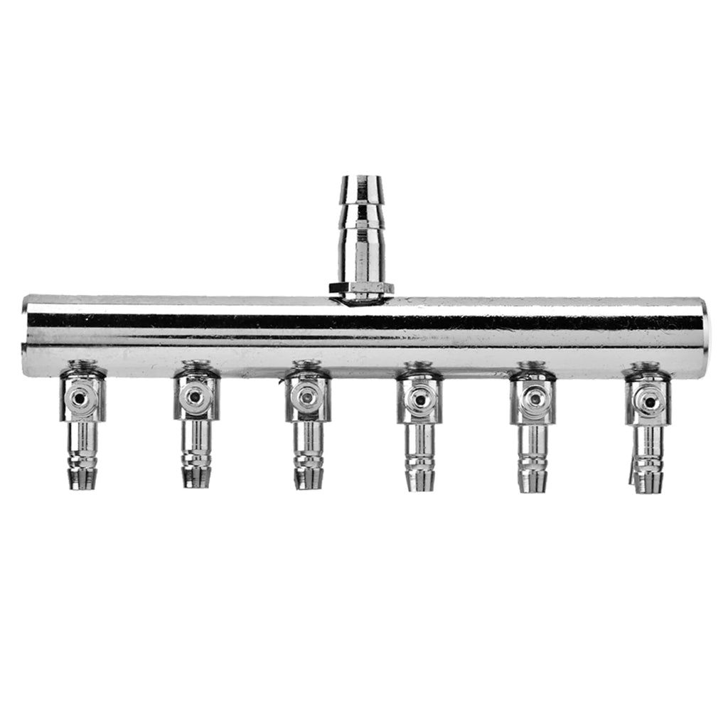 Stainless Steel Aquarium Air Flow Control Valve (8mm to 4mm, Splitter)