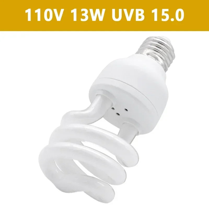 UVB Reptile Basking Lamp — Calcium & Vitamin D Light, 5.0/10.0/15.0