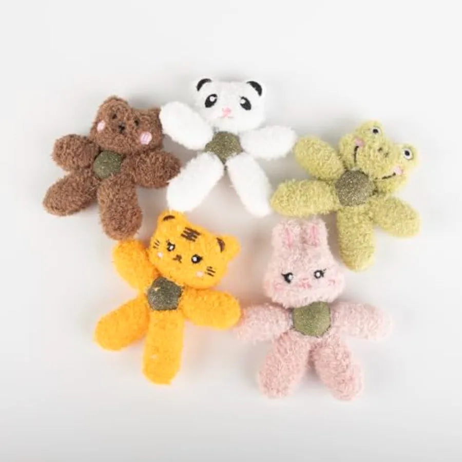 Plush Animal-Shaped Catnip Kicker Toy