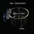 Glass Aquarium Shrimp Feeding Ring & Feeder Dish (Transparent, Floating, Bottom)