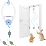 Hanging Door Swing Cat Toy with Sticky Disc