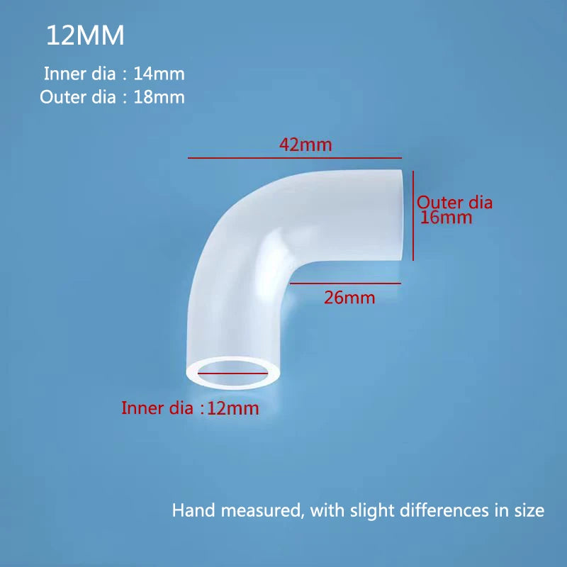 Soft Silicone Aquarium Elbow Connector (Flexible Joint, Hard Tube Adapter)