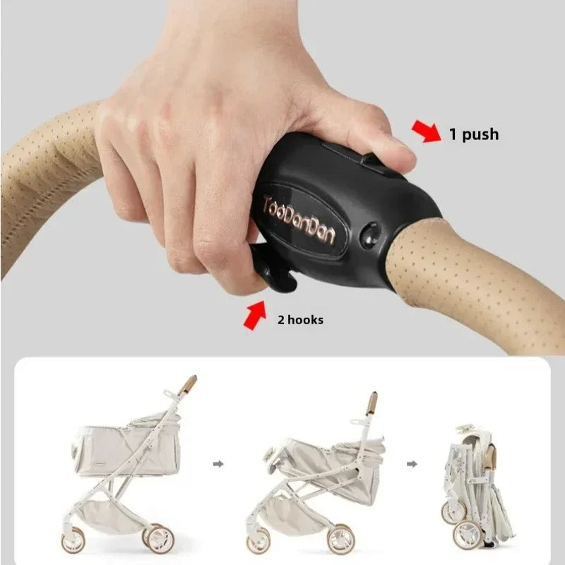Airline-Ready One-Touch Folding Lightweight Pet Stroller — Breathable Outdoor Puppy & Cat Travel Carrier
