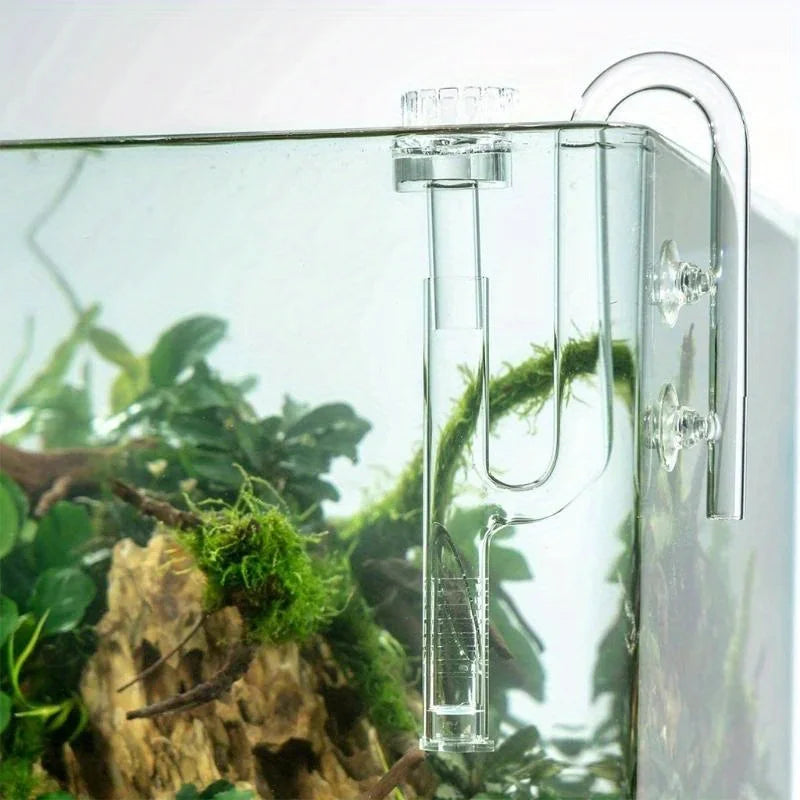 Glass Lily Pipe Inflow with Surface Skimmer (13/17mm, Planted Tank)