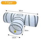 Foldable Cat Tunnel Tube — Portable, Crinkly Play Nest for Small Pets
