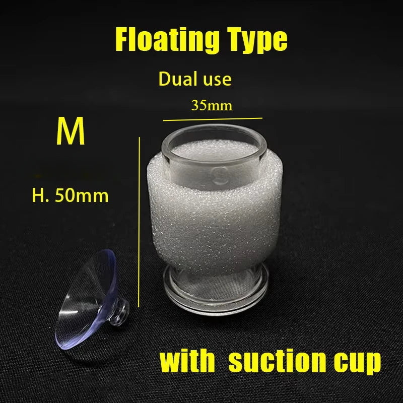 Acrylic Aquarium Fish Feeding Ring (Anti-Drift, Transparent, Floating)