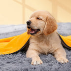 Microfiber Quick-Dry Pet Towel — Absorbent Bathrobe-Style Towel for Cats & Dogs
