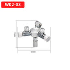 ZRDR Multi-Way CO2 Distributor with Needle Valve & Bubble Counter