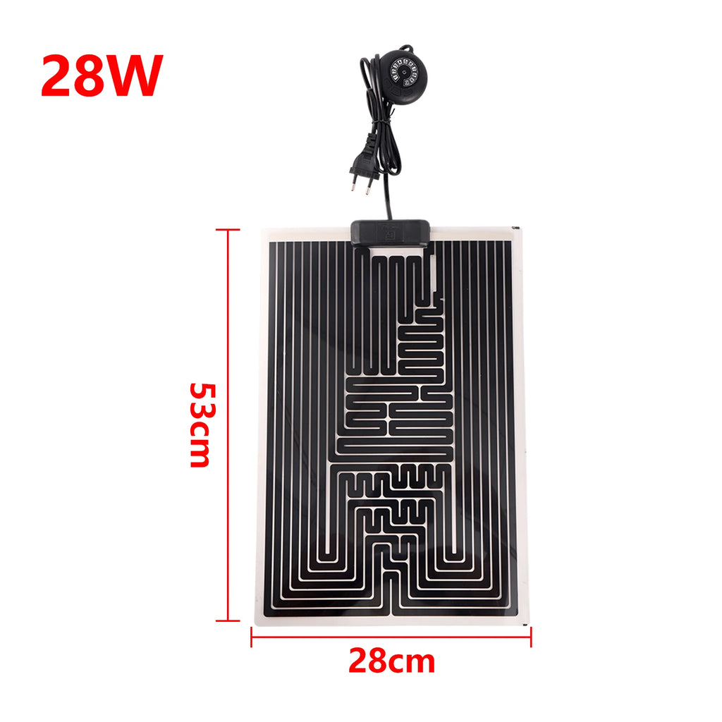 Adjustable Graphene Reptile Heat Mat — 10-Level Thermostat, 5W–45W